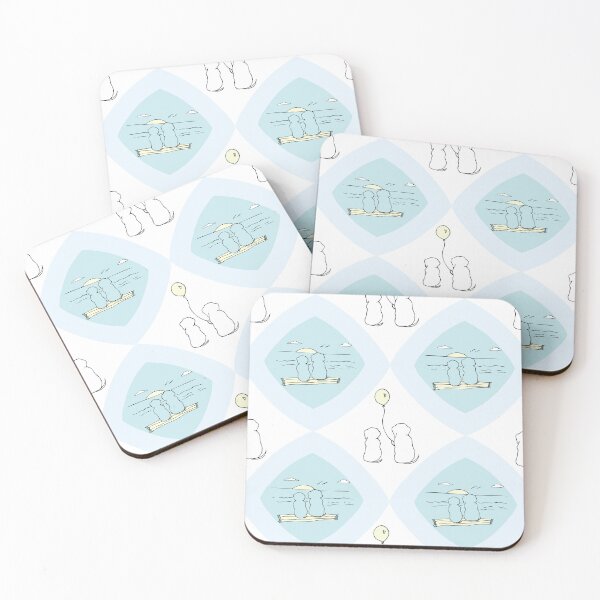 Item preview, Doggie beach day sunset in greens designed and sold by Quiet Waters Design.