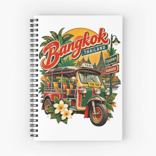 Item preview, Vintage Bangkok Tuk Tuk – Classic Thailand Travel Art designed and sold by Pali's shop.
