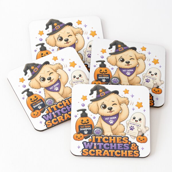 Item preview, Itches, Witches & Scratches – Funny Veterinary Dermatology Halloween Design designed and sold by Bettybee00.