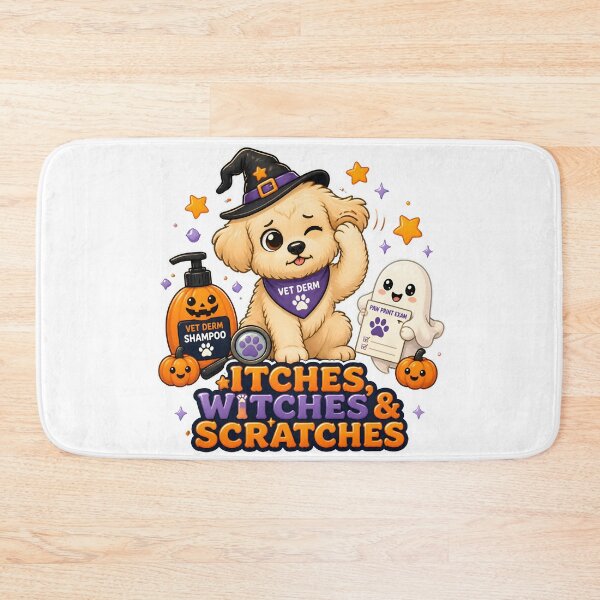 Item preview, Itches, Witches & Scratches – Funny Veterinary Dermatology Halloween Design designed and sold by Bettybee00.