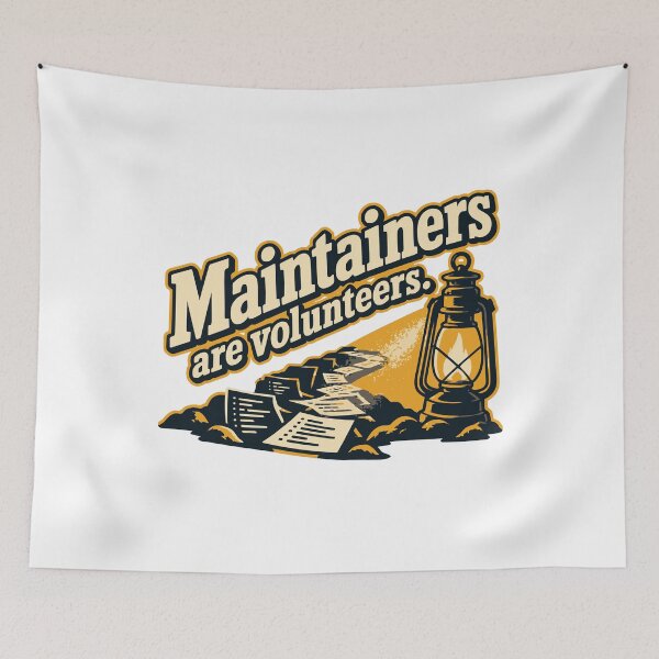 Item preview, Maintainers Are Volunteers Lantern Design designed and sold by ThreadQuirk.