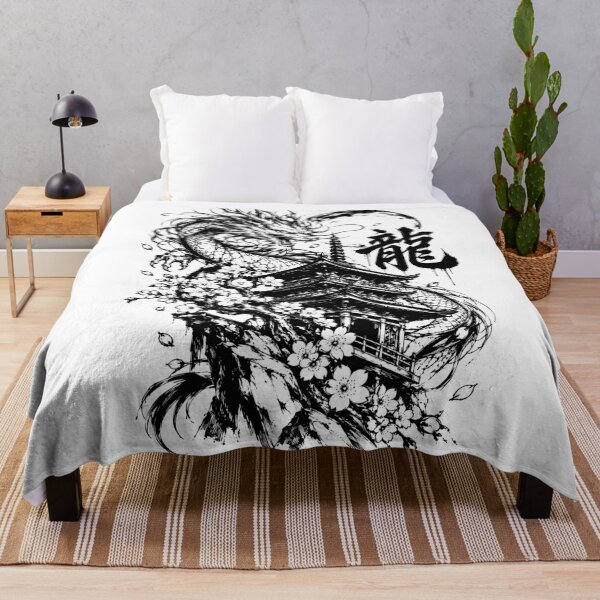 Item preview, Ancient Japan: Ink Dragon and Pagoda Moon designed and sold by bapupa.
