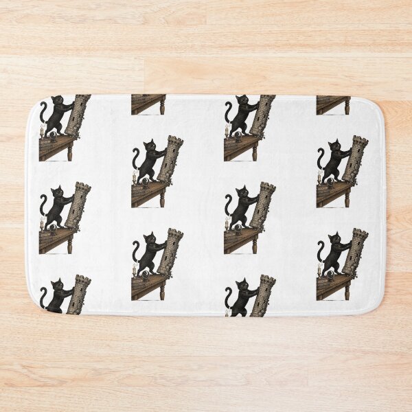 Item preview, The Tower Tarot Card Funny Black Cat Witchy Occult designed and sold by CoolCrazyChaos.