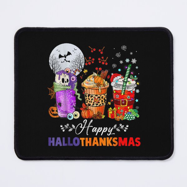 Item preview, Happy Hallothanksmas Wine Halloween Thanksgiving Christmas designed and sold by Altenpendinton.