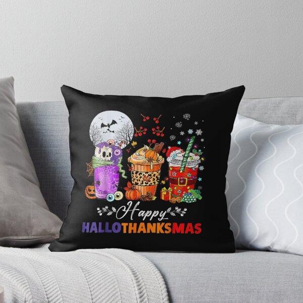 Item preview, Happy Hallothanksmas Wine Halloween Thanksgiving Christmas designed and sold by Altenpendinton.