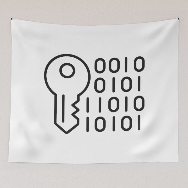 Item preview, Digital Encryption Key Line Icon designed and sold by VectorForge Studio.