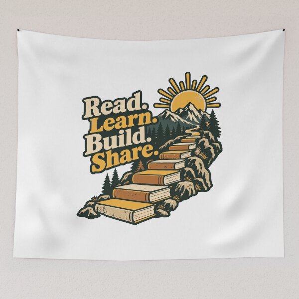 Item preview, Read Learn Build Share Mountain Trail designed and sold by ThreadQuirk.
