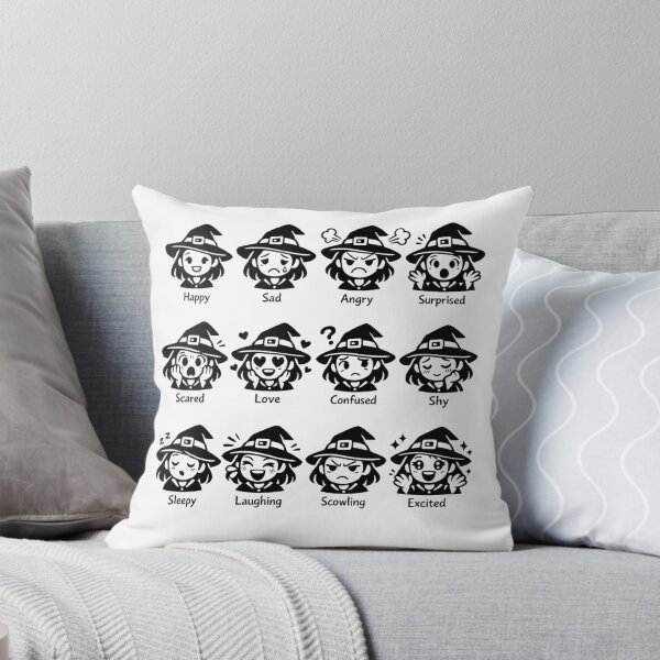 Item preview, Cute Witch Emotions Mood Chart – Kawaii Halloween Witch Face Expression designed and sold by FestivityFinds.