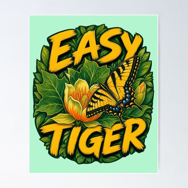 Item preview, Eastern Tiger Swallowtail Tulip Tree Easy Tiger Jungle Butterfly designed and sold by shifumart.