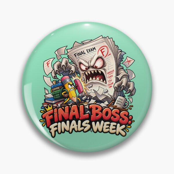 Item preview, Final Boss Finals Week - Funny Exam Survival designed and sold by Ink and Wink.