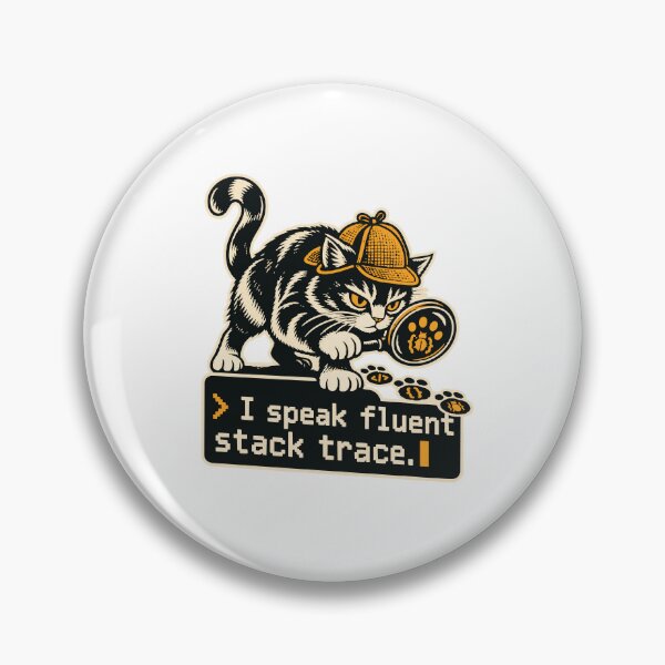Artikelvorschau, Ich spreche fließend Stack Trace Detective Cat entworfen und verkauft von ThreadQuirk.