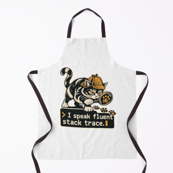 Item preview, I Speak Fluent Stack Trace Detective Cat designed and sold by ThreadQuirk.