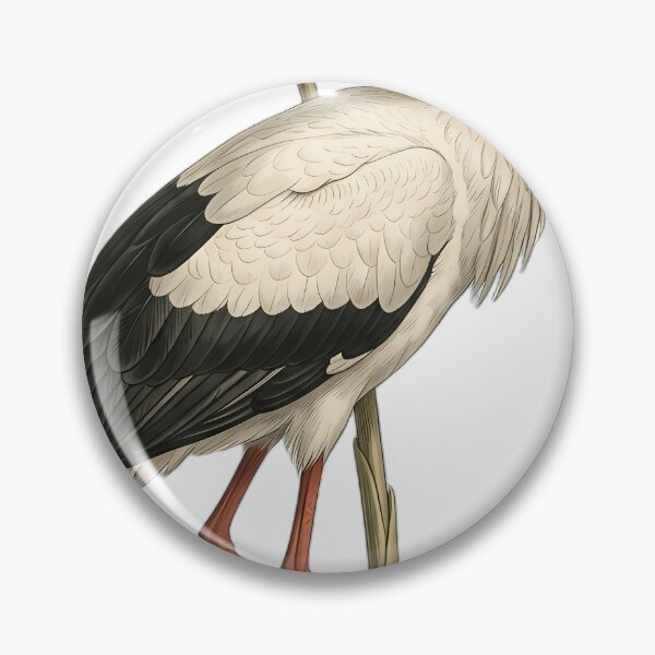 Item preview, Vintage Naturalist White Stork — Antique Bird Plate designed and sold by Catch333.