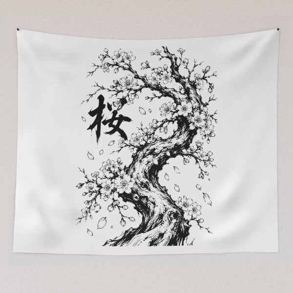Item preview, Gnarled Sakura Tree in Ink designed and sold by bapupa.
