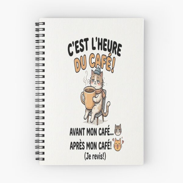 Item preview, It's Coffee Time – Tired Cat and Café Humor designed and sold by GrafikShopCo.