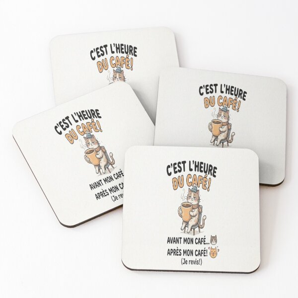 Item preview, It's Coffee Time – Tired Cat and Café Humor designed and sold by GrafikShopCo.