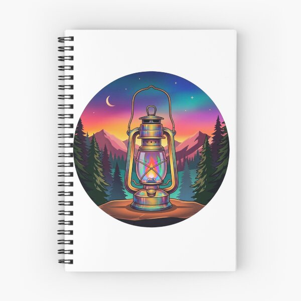 Item preview, Vintage Camping Lantern in Wilderness Mountain  designed and sold by GabeMountainArt.