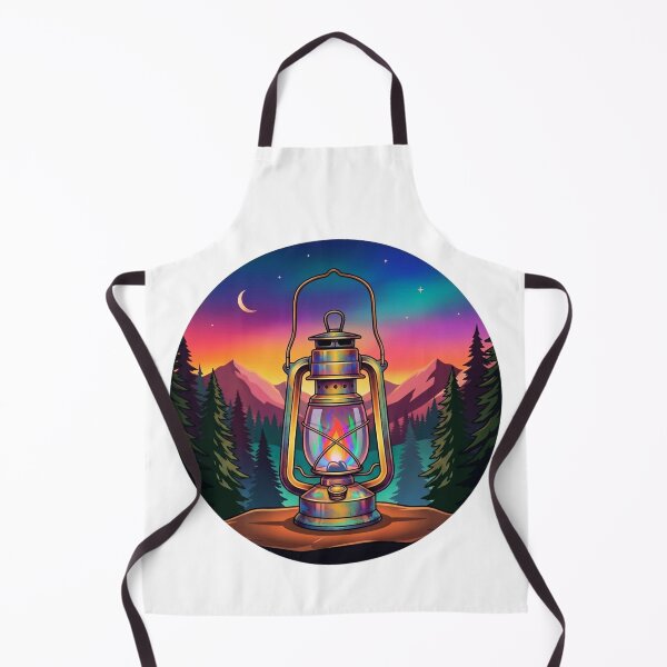Item preview, Vintage Camping Lantern in Wilderness Mountain designed and sold by GabeMountainArt.