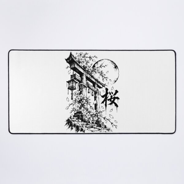 Item preview, Ink Torii Under the Sakura Moon designed and sold by bapupa.