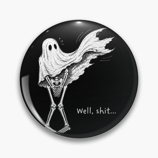 Item preview, Funny Skeleton Ghost Wind Blow Sheet Well Shit Halloween  designed and sold by OMITTEROMINOUS.