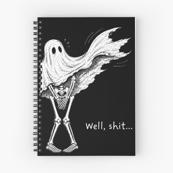 Item preview, Funny Skeleton Ghost Wind Blow Sheet Well Shit Halloween  designed and sold by OMITTEROMINOUS.