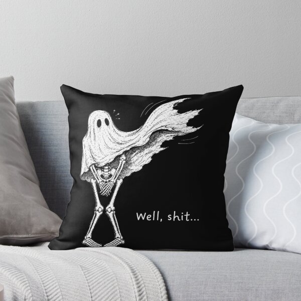 Item preview, Funny Skeleton Ghost Wind Blow Sheet Well Shit Halloween  designed and sold by OMITTEROMINOUS.