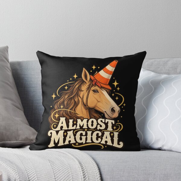 Item preview, Almost Magical Funny Horse Cone Hat Unicorn Meme designed and sold by MaskedTarget.