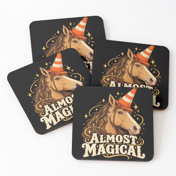 Item preview, Almost Magical Funny Horse Cone Hat Unicorn Meme designed and sold by MaskedTarget.
