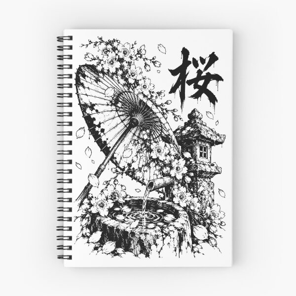 Item preview, Ink-Wash Sakura Parasol Garden designed and sold by bapupa.
