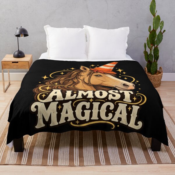 Item preview, Almost Magical Funny Horse Cone Hat Unicorn Meme designed and sold by MaskedTarget.