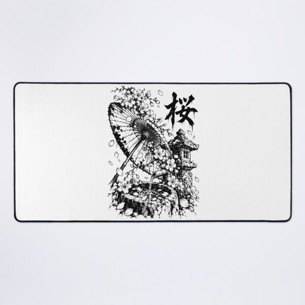 Item preview, Ink-Wash Sakura Parasol Garden designed and sold by bapupa.