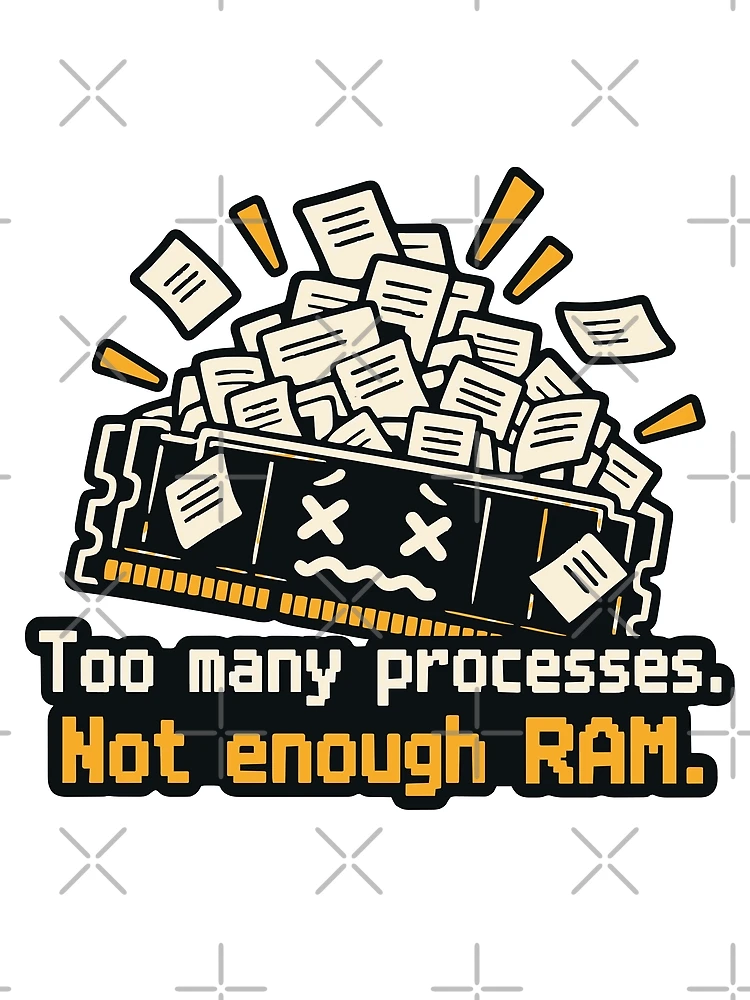 Thumbnail 3 of 3, Scarf, Too Many Processes Not Enough RAM Developer Humor designed and sold by ThreadQuirk.