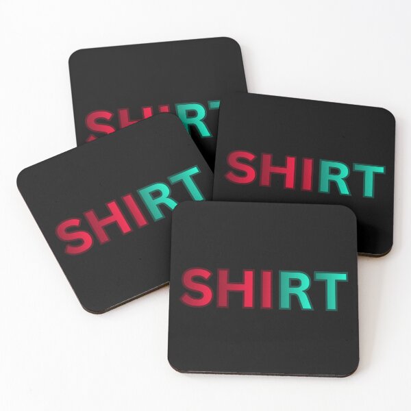 Item preview, Bold SHIRT Typography Red and Teal Gradient Text Art designed and sold by Detroja Typography.