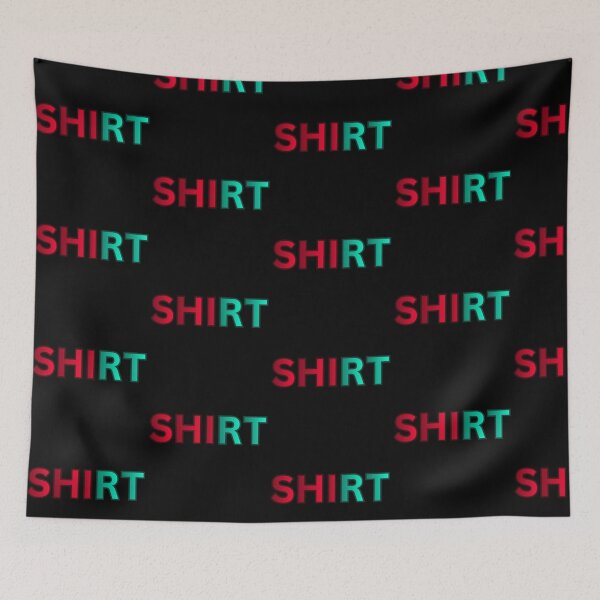 Item preview, Bold SHIRT Typography Red and Teal Gradient Text Art designed and sold by Detroja Typography.
