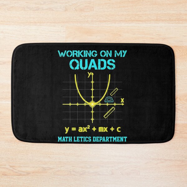Item preview, Working On My Quads Math Pun designed and sold by RAlexandrart.