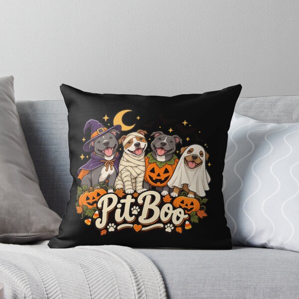 Item preview, Pit Boo Funny Pitbull Dog Halloween Costumes Pumpkin designed and sold by MaskedTarget.