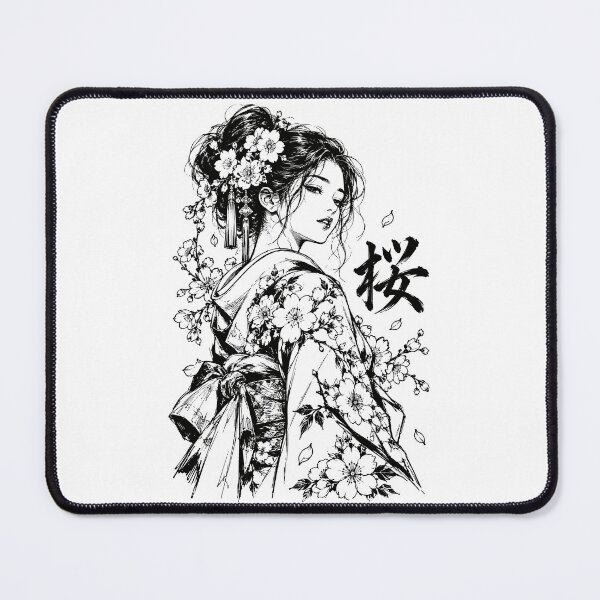 Item preview, Elegant Japanese Sakura Kimono Portrait designed and sold by bapupa.