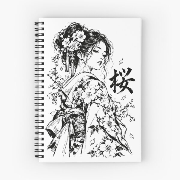Item preview, Elegant Japanese Sakura Kimono Portrait designed and sold by bapupa.