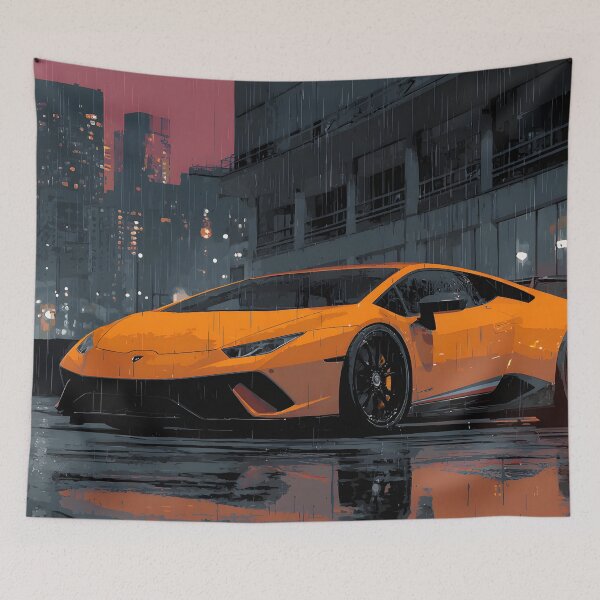 Item preview, Lamborghini Huracan Performante Garage Wall Art designed and sold by AutoPopStudio.