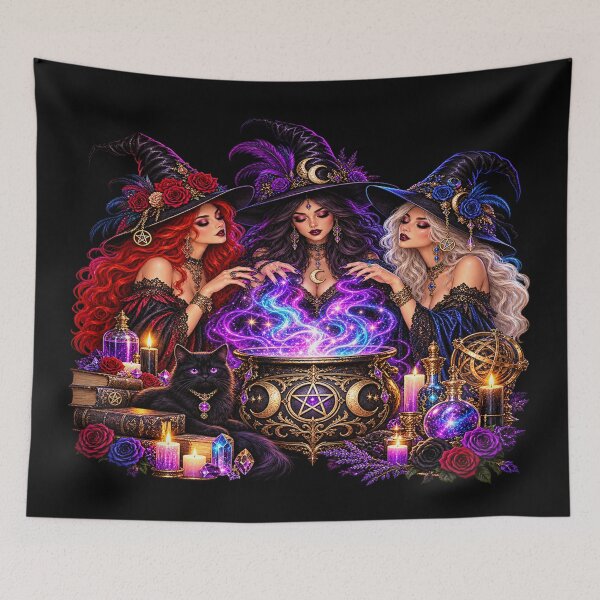 Item preview, Three Witches – Mystical Cauldron of Magic designed and sold by TroviTutto.