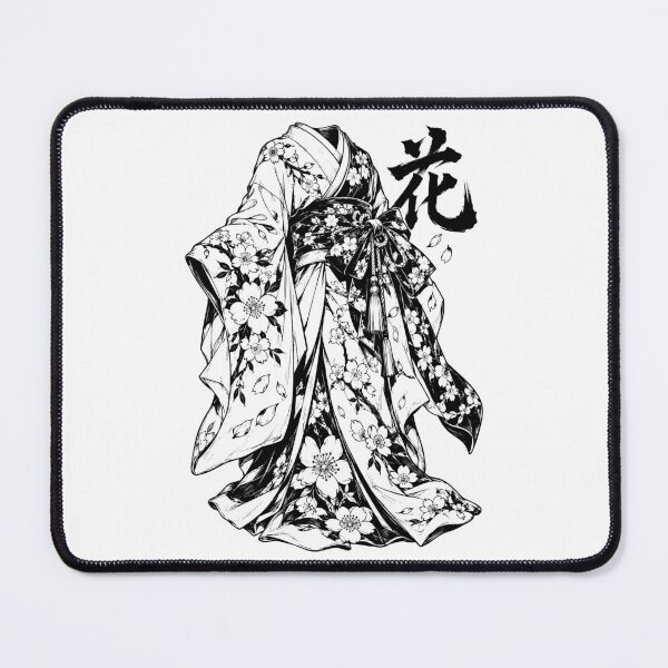 Item preview, Monochrome Japanese Sakura Kimono with Kanji designed and sold by bapupa.