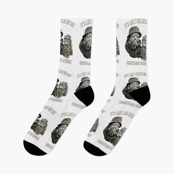 Item preview, Its Like I Killed His Cat Funny Britpop Christmas Cat Lights designed and sold by inkfluenceart.