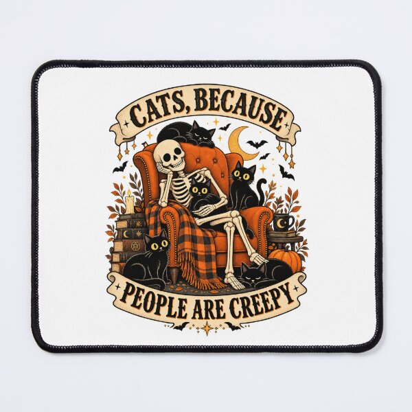Item preview, Cats Because People Are Creepy Funny Halloween Skeleton Cat Lover designed and sold by MaskedTarget.