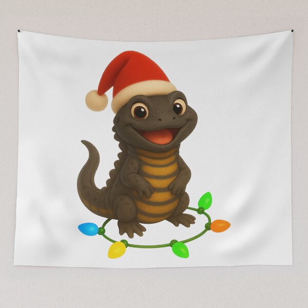 Item preview, Festive Iberian Ribbed Newt Christmas designed and sold by Sillytoe.