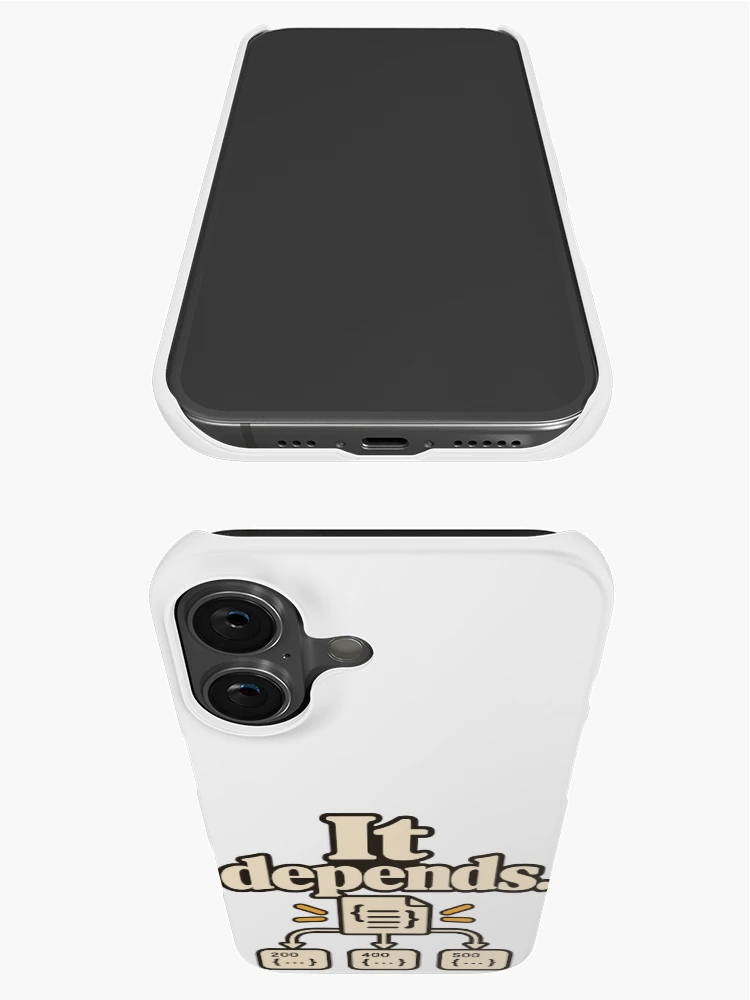 Thumbnail 3 of 4, iPhone Case, It Depends API Contract Developer Humor designed and sold by ThreadQuirk.