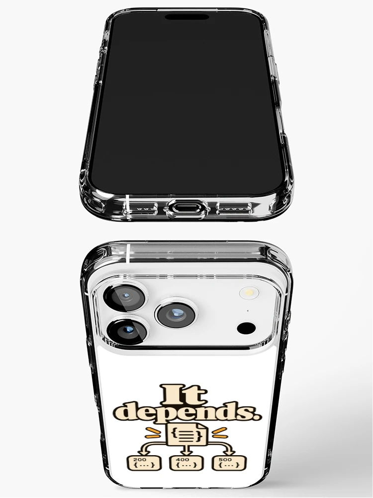 Thumbnail 3 of 5, iPhone Case, It Depends API Contract Developer Humor designed and sold by ThreadQuirk.