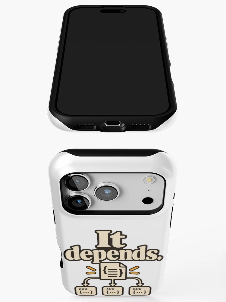 Thumbnail 3 of 4, iPhone Case, It Depends API Contract Developer Humor designed and sold by ThreadQuirk.