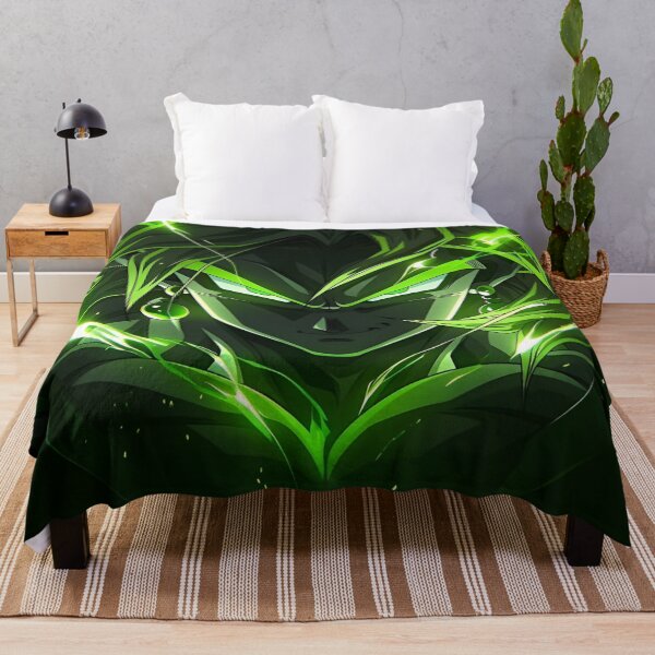 Item preview, Broly | Emerald Power Warrior – Glowing Green Aura Dark Anime Fantasy Art designed and sold by Dyan4.