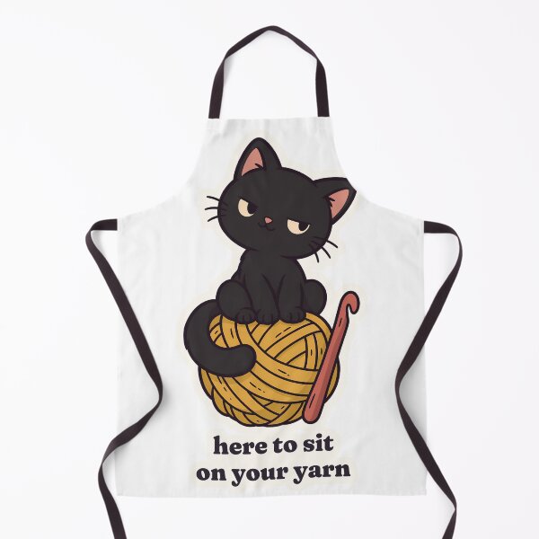 Item preview, Black Cat Crochet Here to Sit on Your Yarn designed and sold by OuqCreations.