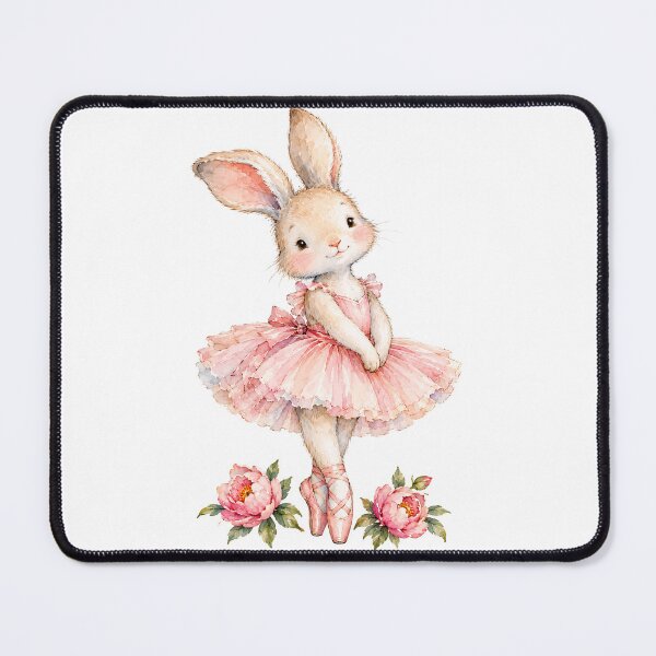 Item preview, Watercolor Ballerina Bunny in Pink Tutu designed and sold by Watercolorsart.